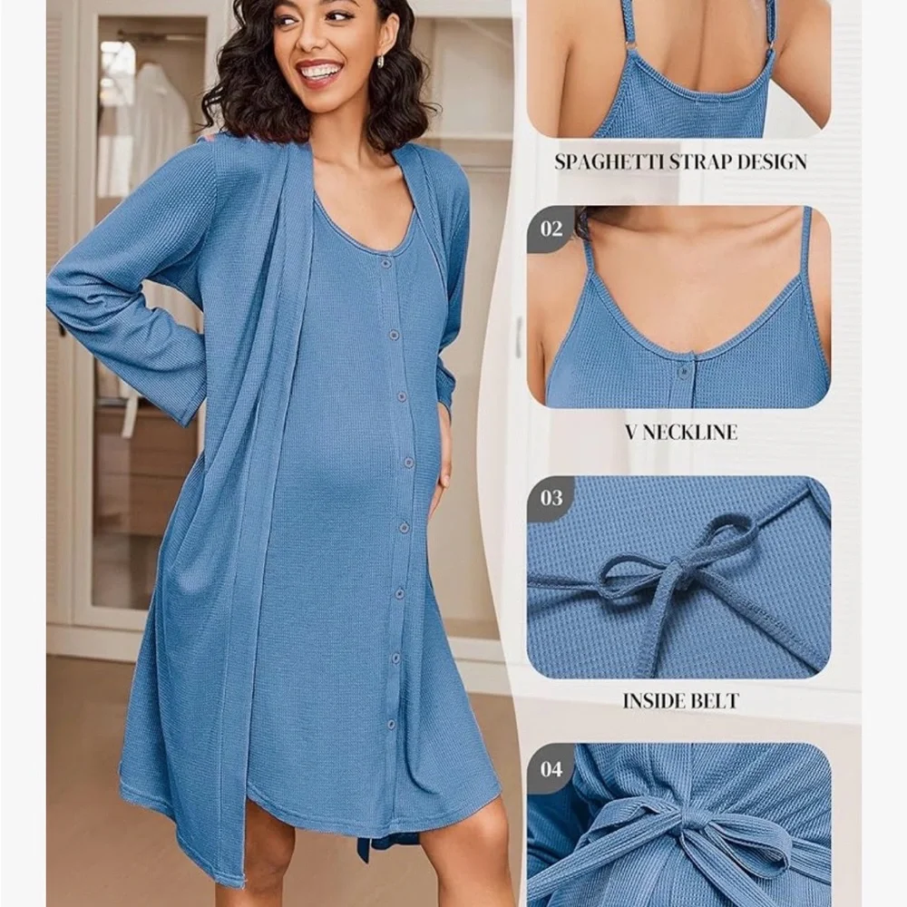 Blue Nightgowns and Robe 💙 - Picture 3 of 8